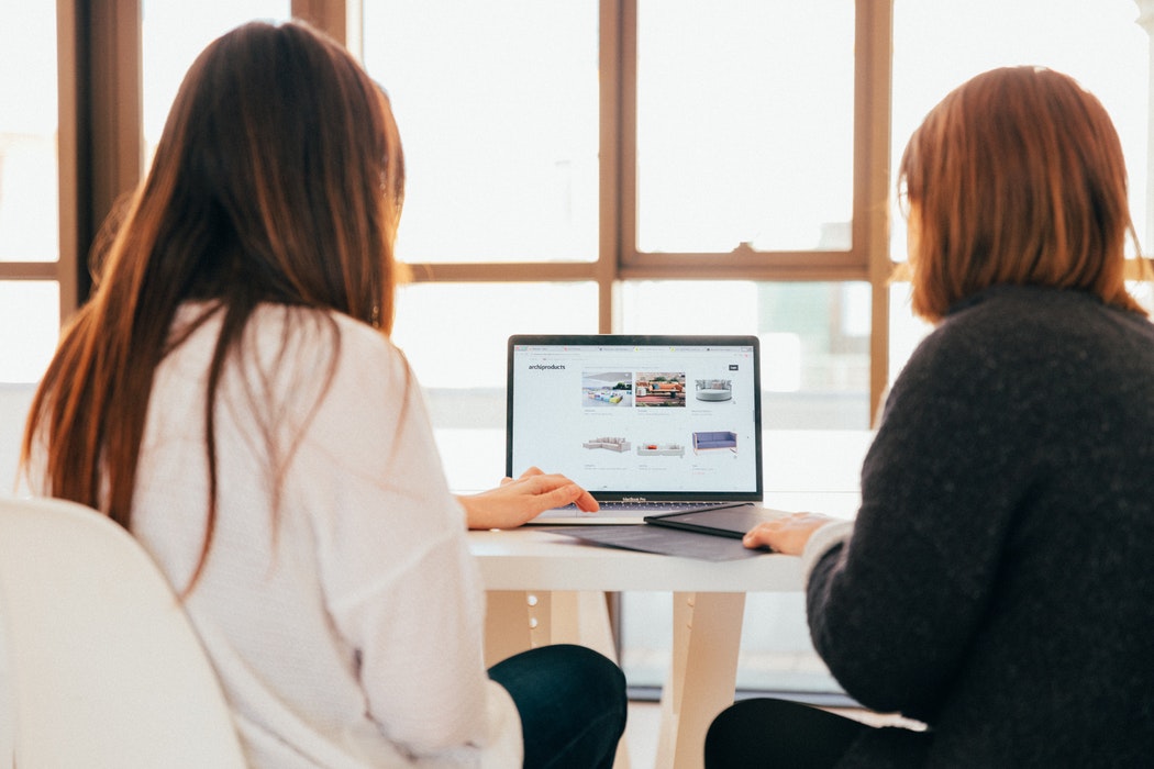 Women, Computer, Window