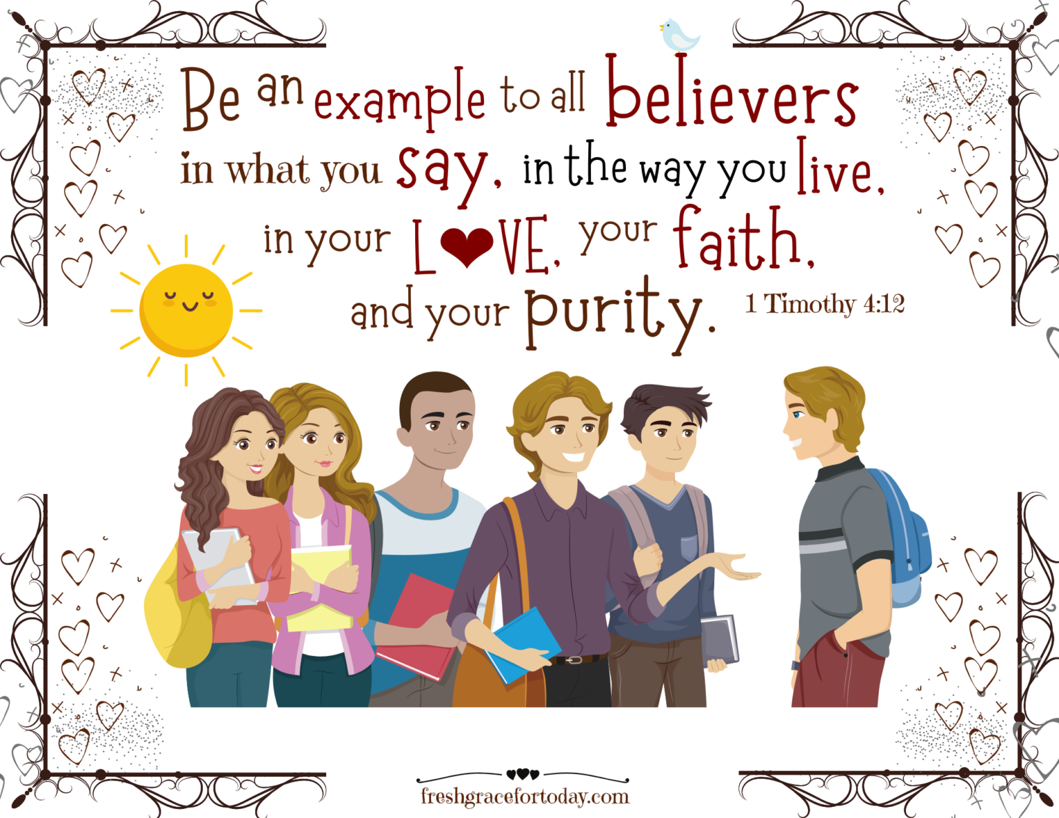 Encouraging bible verses for teens with printable graphics fresh