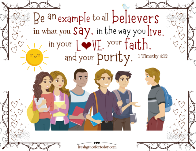 Encouraging Bible Verses for Teens Graphic