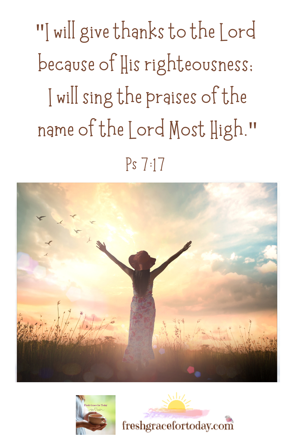 Woman praising God