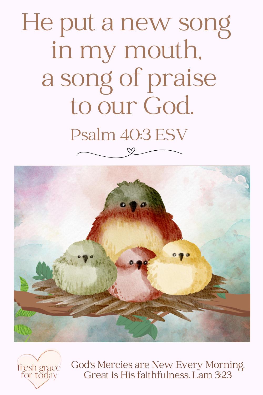 Sing to the LORD a New Song - Psalm 96:1